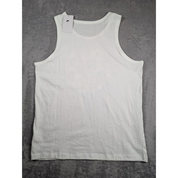 Nike Sportswear Mens Tank Top Large White Graphic Print Streetwear Training - Picture 11 of 12